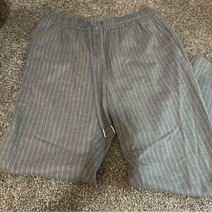 Gray Pinstripe Sweatpants